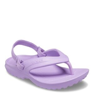 NWT Crocs Classic Flip Flops With Straps Lavender Kids